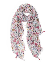 floral scarf, lightweight scarf, summer scarf, cottage core scarf, delicate scarf, pretty scarf